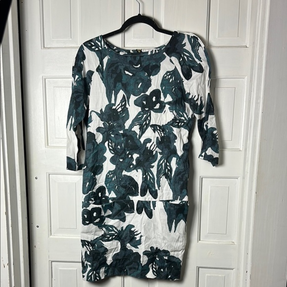 Day Birger & Mikkelsen- Klanning floral midi dress size 38 Cream and green